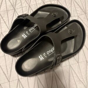 Birkenstock Papillio Black Gizeh PAP Flex Platform